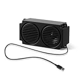 Apqfw PC スピーカー 有線, USB電源接続 プレイ＆プラグ コンパクトサイズ 低音 HM5018, ブラック