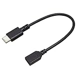 Type-C/micro変換ｹｰﾌﾞﾙUSB2.0 3A0.1mBK