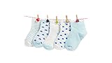 clearly ベビー・キッズ用靴下 シンプル薄手 5足セット 1～10歳くらいまで (4～6歳（約12～15cm）, ブルー)