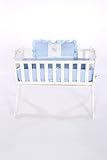 Baby Doll Bedding Gingham with Elephant Applique Cradle Bedding Set, Blue by BabyDoll Bedding