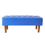 2P PVC レザーベンチ ソファ 幅100 スツール ベンチ ２人用 ベンチソファ ディアマント ブルー BL 青 子供部屋…