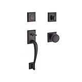 Baldwin FDNAPXROUTSR112 Reserve Full Dummy Handleset Napa x Round with Traditional Square Rose in Ag