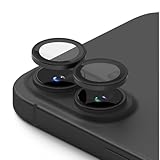 Hohotoon iphone 16/iphone16 plus用 カメラ保護フィルム アイフォン16 /16プラス カメラフィルム レンズカバー アルミ合金製＋AR高透過率強化ガラス 0.25mm超薄 黒縁取り 航空材料 レンズ保護ケース 9H 防爆裂 ・耐衝撃・スクラッチ防止・露出オーバー防止・ケースに干涉なし(ブラック 1セット)