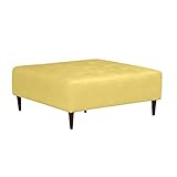 arne ベンチソファー 幅98cm 奥行98cm 高さ40cm 背もたれなし 2人掛け レトロ ベンチソファ Baggy Cube 4×4 クレンズ イエロー