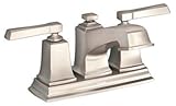 Moen 84800SRN Double Handle Centerset Bathroom Faucet from the Boardwalk Collection, Spot Resist Bru