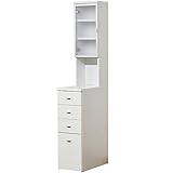 ライフスタイリングショップ キッチンラック すきま収納 幅30cm 台所収納 スリムラック 木製 KS-34M KS-34M