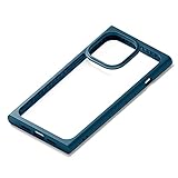 Premium Style iPhone 13 Pro用 ガラスタフケース スクエアタイプ ネイビー PG-21NGT08NV