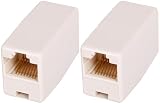 【Amazon限定】LANケーブル用中継コネクタ コンパクト ギガビット RJ45 延長 Cat7 Cat6 Cat5eコネクタ プラグ 8P8C メス-メス (2個, ベージュ)