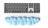 SIzlahoマウスパッドクラウドリストパッドメモリーフォームキーボードハンドレストオフィスノンスリップクラウドパームレストセット、かわいいリストキーボードリストサポートとアームレスト (スカイブルー,キーボードパームレスト)