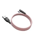 Type Cケーブル L字 QC3.0急速充電 高速データ転送 usbケーブル スマホデータケーブル Samsung/Note/Huawei P30/Xperia XZ2/XZ3/Nintendo Switchその他USB-C機器対応 1M (ピンク)