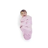 FAO Schwarz Posy Deluxe Embroidered Swadle Wrap - Pink by FAO Schwarz
