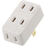 オーム電機 安全ニュートリプルタップ 3個口 白 ＨＳ−ＡＴ９１Ｗ