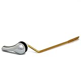 ユニバーサルトイレタンク洗浄レバー クローム仕上げハンドル メタルナット付き ほとんどのトイレに対応