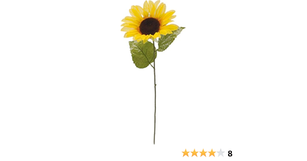 Amazon ポピー 造花 ひまわり ヒマワリ 向日葵 アーティフィシャル フェイク フラワー インテリア 黄色 イエロー 全長54cm 花径16cm Fs 19y 造花 オンライン通販