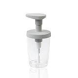 DOLCE シャンプー ボディ ソープ 詰め替えボトル グレー 380ml コンパクト ディスペンサー 広口 大容量 おしゃれ シール付き Lindpark GR380