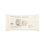 赤ちゃんはボトムバターはパックごとに64を豊かにワイプ (Waitrose) (x 6) - Baby Wipes Bottom Butter Enriched Waitrose 64 per pac