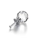OTTFF 10 Pack 40mm Crystal Cabinet Knob Clear Dresser Knobs Handle for Furniture Kitchen Cupboard Dr