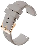 [monomam] スマートウォッチ ベルト 20mm シリコン 交換ベルト (ベルト幅：20mm)(Ash Brown)