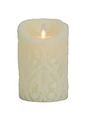 Boston Warehouse Mystique Flameless Candle, 5-Inch, Ivory Damask by Boston Warehouse