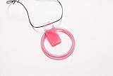 Dr. Bloom's Chewable Teething Jewels Bracelet and Necklace with Rectangle Slide, Translucent Pink Ma