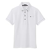 春夏用　AITOZ アイトス 　部屋干しボタンダウン半袖ポロシャツ　AZ-7667　001　ホワイト　サイズM