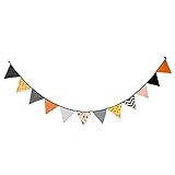 誕生日飾り付け 綿布フラッグ　三角旗　キャンプ　ハロウィン クリスマス　アウトドア パーティー装飾　デコレーション　ガーランド　DIY 記念日 イベント 写真 背景 撮影　水洗い可能