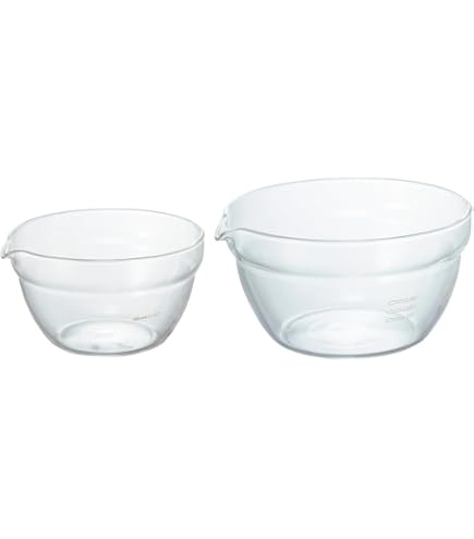 Amazon｜HARIO(ハリオ) 耐熱ガラス製 ボウル 2個セット 900mL/1500mL