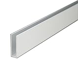 e-kanamono アルミチャンネル 1.5x8.5(内寸5.5)x20x3640mm(1820mm+1820mm) アルマイトシルバー