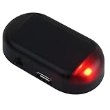 prendre ダミーセキュリティライト 防犯 LED ライト 車 カーセキュリティ ダミーライト ソーラー充電 太陽光充電 点滅 警告 車上荒らし 盗難防止 （レッド） PR-DSL-RD