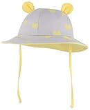 (ラボーグ)La Vogue子供 バケットハット ベビー キッズ 帽子 サファリハット 女の子 男の子 つば広 UVカット 紫外線 耳付き かわいい 日焼け防止 イエロー