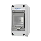 MOLLOM 3ウェイサーキットブレーカー MCB分配保護ボックス DINレール付き、IP65防水、屋内外用