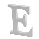 uxcell 飾り 結婚式 DIY装飾用品 パーティー 家庭 合板 装飾 英語 E 文字 アルファベット DIY 壁 ホワイト