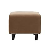 【単品】足置き（オットマン）【LeJOY】スタンダードタイプ マロンベージュ 脚：角錐／ダークブラウン 【リジョイ】：20色から選べる！カバーリングソファ