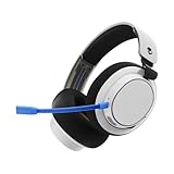Skullcandy 公式ストア SLYR Pro Wireless White/Blue ワイヤレスゲーミングヘッドセット USB-Aトランスミッター付属 最大30時間再生 急速充電 マイク付き パーソナルサウンド カスタムイコライザ 有線使用可能 通話 オリジナルステッカー付き 対応: PC、Nintendo Switch、PlayStation