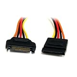 StarTech.com 15ピン SATA電源延長ケーブル 30cm オス/メス SATAPOWEXT12
