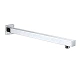 ownace真鍮バスルーム交換用16インチシャワーアームとフランジ光沢クローム