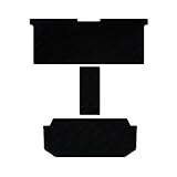 【YMT】40系新型アルファード / ヴェルファイア専用 2NDラグマットM / Lサイズサイズ ＋3RDラグマット＋2列目通路マット YMTシリーズ (Mサイズ, ブラック)