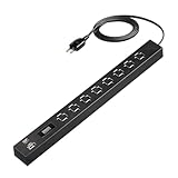 サンワダイレクト 電源タップ USB付き AC 8個口 1.5m Type-C USB A 急速充電 絶縁キャップ スイングプラグ 延長コード スリム ブラック 700-TAP082-15BK