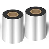 KOGLEE rayfook 熱転写インクリボン 熱転写ラベルプリンタ用熱転写対応リボン (セミレジン系リボン 2ロール，幅100mm×長さ300m)、SATO ZEBRA TSC TOSHIBA DATAMAX CITIZEN Brotherなどの人気熱転写プリンタに適用できます
