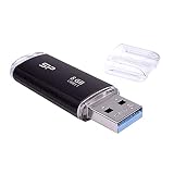 シリコンパワー SP008GBUF3B02V1K USB3.1フラッシュメモリ Blaze B02 Series 8GB ブラック キャップ ストラップホール付き