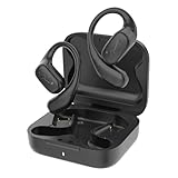 イヤホン ワイヤレス Bluetooth 5.3 自動ペアリング 耳挟み式 Type-C充電 軽量 ブルートゥース スポーツ 音楽 通勤 通学 WEB会議 (ブラック)