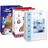 DDI 2124635 Gift Bag Glitter Christmas - Assorted Color, 2XL