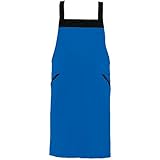 アイトス 胸当てエプロン(共生地配色) 006/ブルー AZ-8654