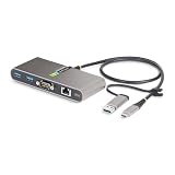 StarTech.com USB-Cハブ／2ポート／2x USB-A／USB 3.2 Gen 1／1x シリアル／100W PD／有線LAN／Type-A/Cアダプター付属／高速転送 充電 5G2A1SGBB-USB-C-HUB