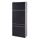 JKプラン Alnair　キッチン食器棚（鏡面仕上げ扉) 天井突っ張り 幅90cm 上ラック付き ダークブラウン FAL-0008SET-DB