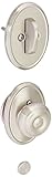 Schlageロック会社f94geo619wkf Georgianノブダミー内部パックデッドボルトカバープレート、サテンニッケル