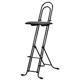 ルネセイコウ 高さ調節が自由な折りたたみチェア ジャンボベストワークチェア ブラック/ブラック 日本製 完成品 LP-800