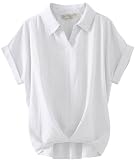 [INNIFER] ブラウス レディース 半袖 シャツ レディース トップス Vネック春 夏 シンプル おしゃれ きれいめ M~XL