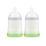 Adiri NxGen Newborn Nurser Baby Bottle 2 Pack, White, 5.5 Ounce by Adiri