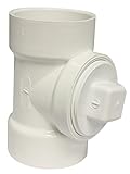 Canplas 192116AS PVC DWV CO Tee with Plug, 3-Inch, White [並行輸入品]